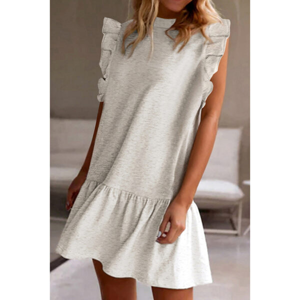 Casual Loose Slim Fit Sleeveless Dress Fashion Ruffles Straight - Image 4