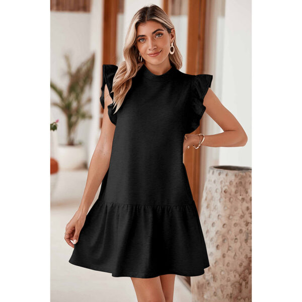 Casual Loose Slim Fit Sleeveless Dress Fashion Ruffles Straight - Image 2