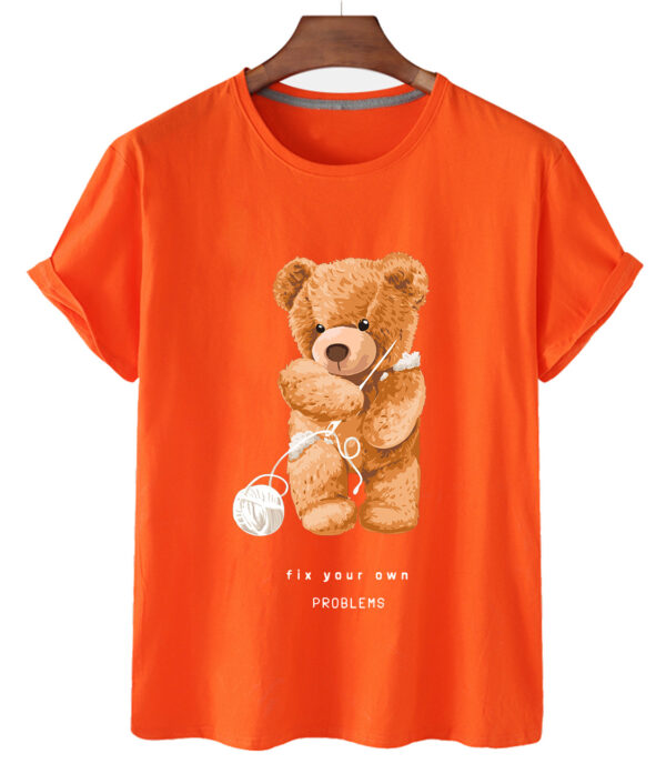 Superman Bear Printed Short Sleeve Women's Loose - Image 10