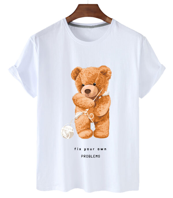 Superman Bear Printed Short Sleeve Women's Loose - Image 8