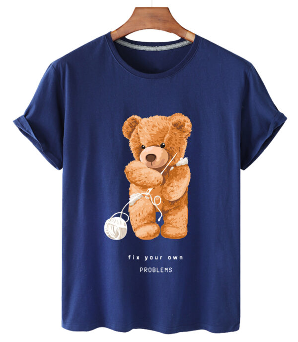 Superman Bear Printed Short Sleeve Women's Loose - Image 9