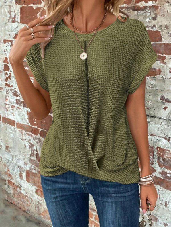 Lady Temperament Sleeveless Oversized Knit Vest - Image 7