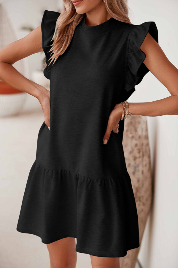 Casual Loose Slim Fit Sleeveless Dress Fashion Ruffles Straight - Image 9