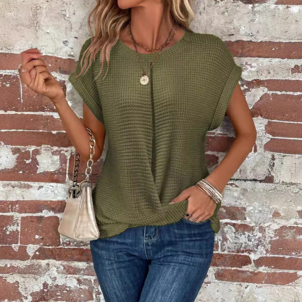 Lady Temperament Sleeveless Oversized Knit Vest - Image 3